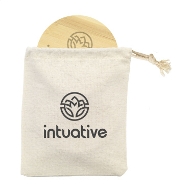 Logo trade promotional giveaway photo of: Bamboo Coaster Set